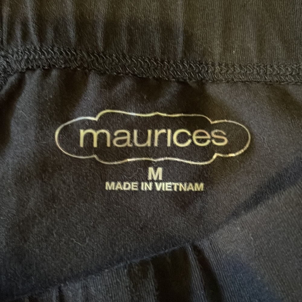 Maurices Black Mid Rise Leggings Cotton Spandex Size Medium - Picture 15 of 16